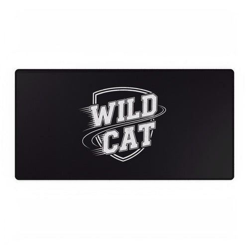 Wild Cat Desk Mat — Large Black Gaming/Office Mouse Pad 80 x 40 cm